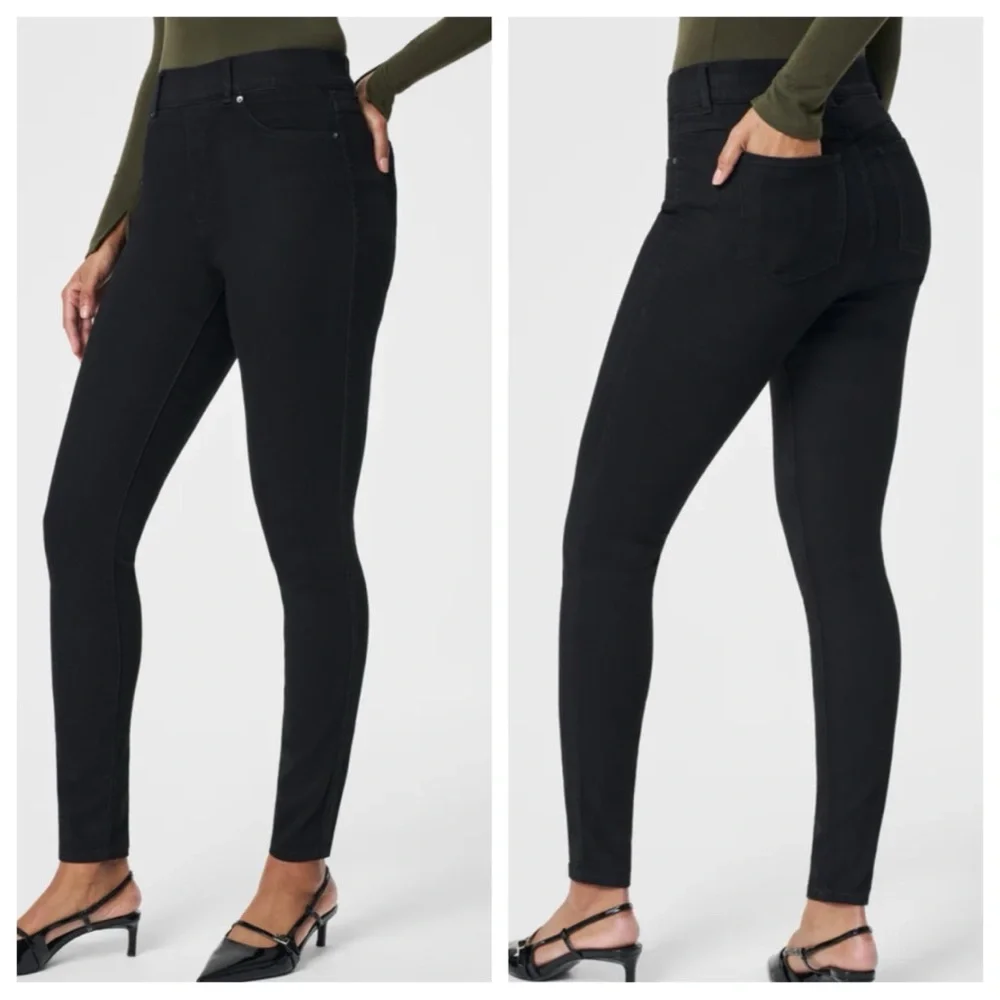 Spanx Black every wear ankle Jeans medium petite